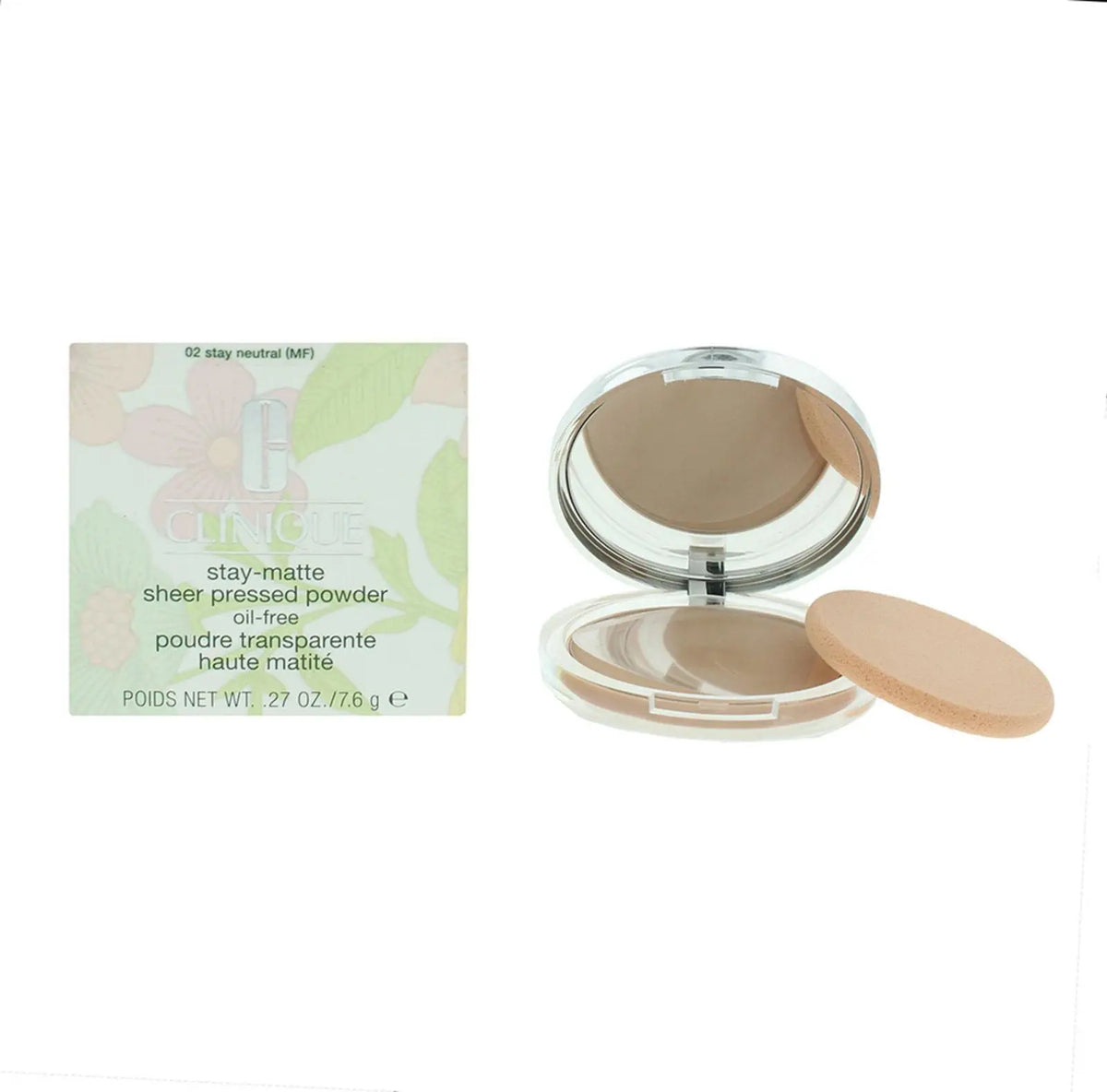 Clinique Stay-Matte pudra compacta mata 02 Stay Neutral, 7.6 g Clinique