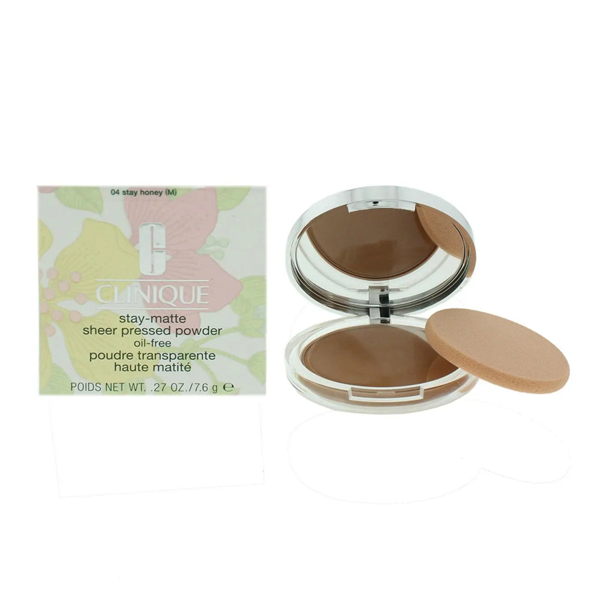Clinique Stay-Matte pudra compacta mata 04 Stay Honey, 7.6 g Clinique