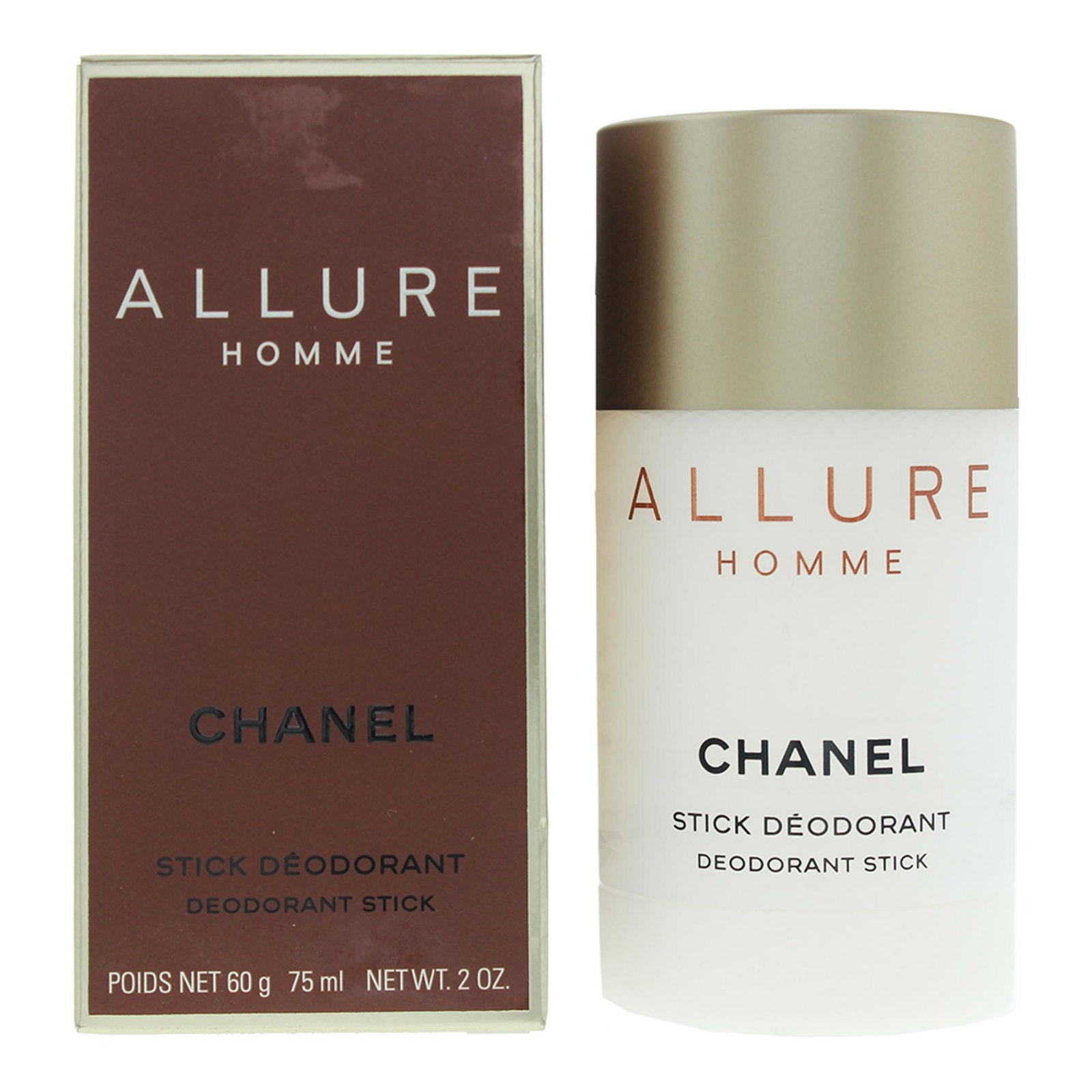 Chanel, Allure Homme, Deodorant stick, Pentru bărbați, 75 ml