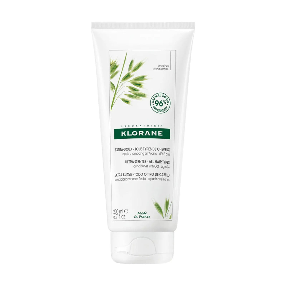 Klorane Oat Milk Balsam de par catifelare cu ovaz, 200 ml Klorane