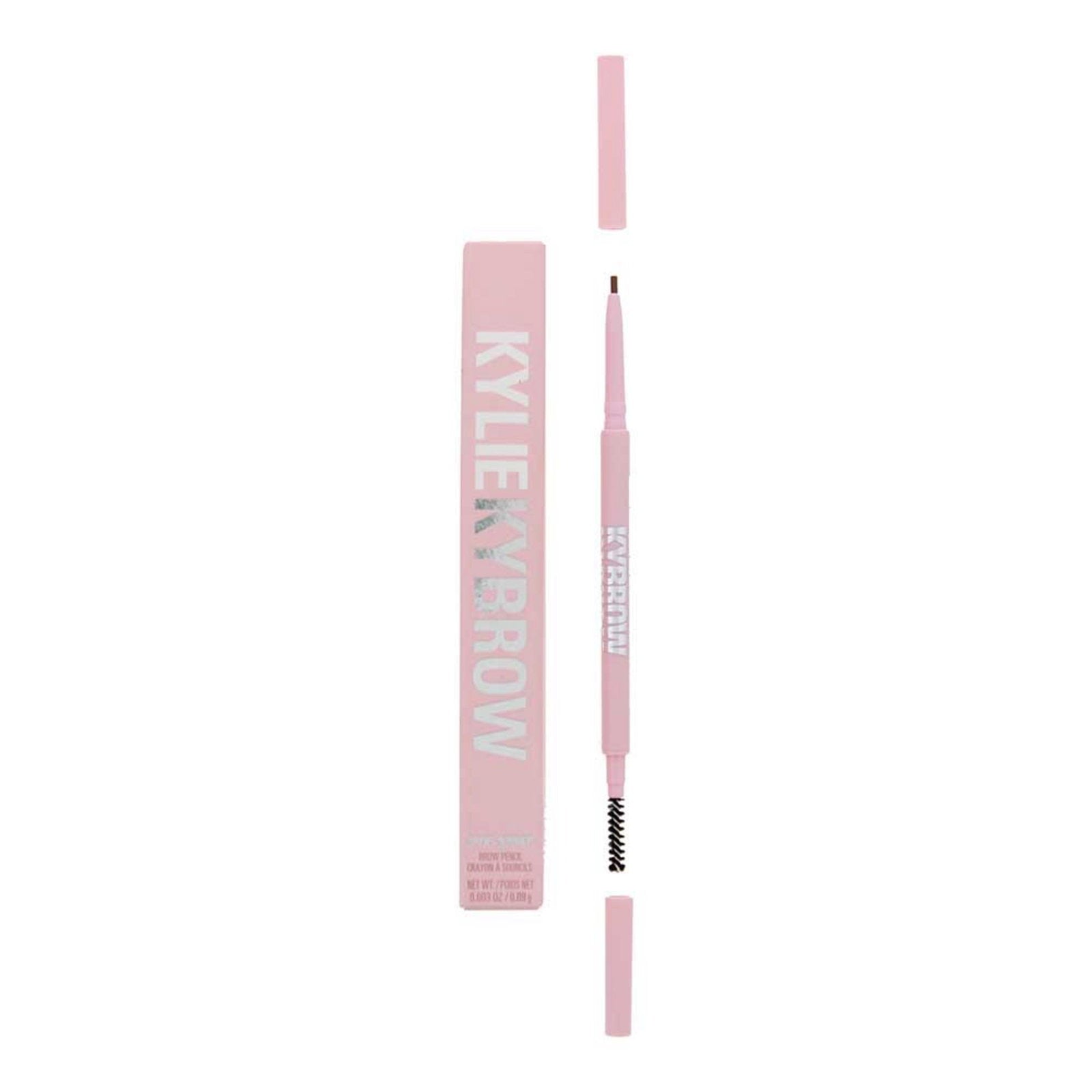 Kylie Cosmetics, Kybrow, Definit, Creion pentru sprâncene cu cremă și perie 2-în-1, 001, Blondă, 0.09 g