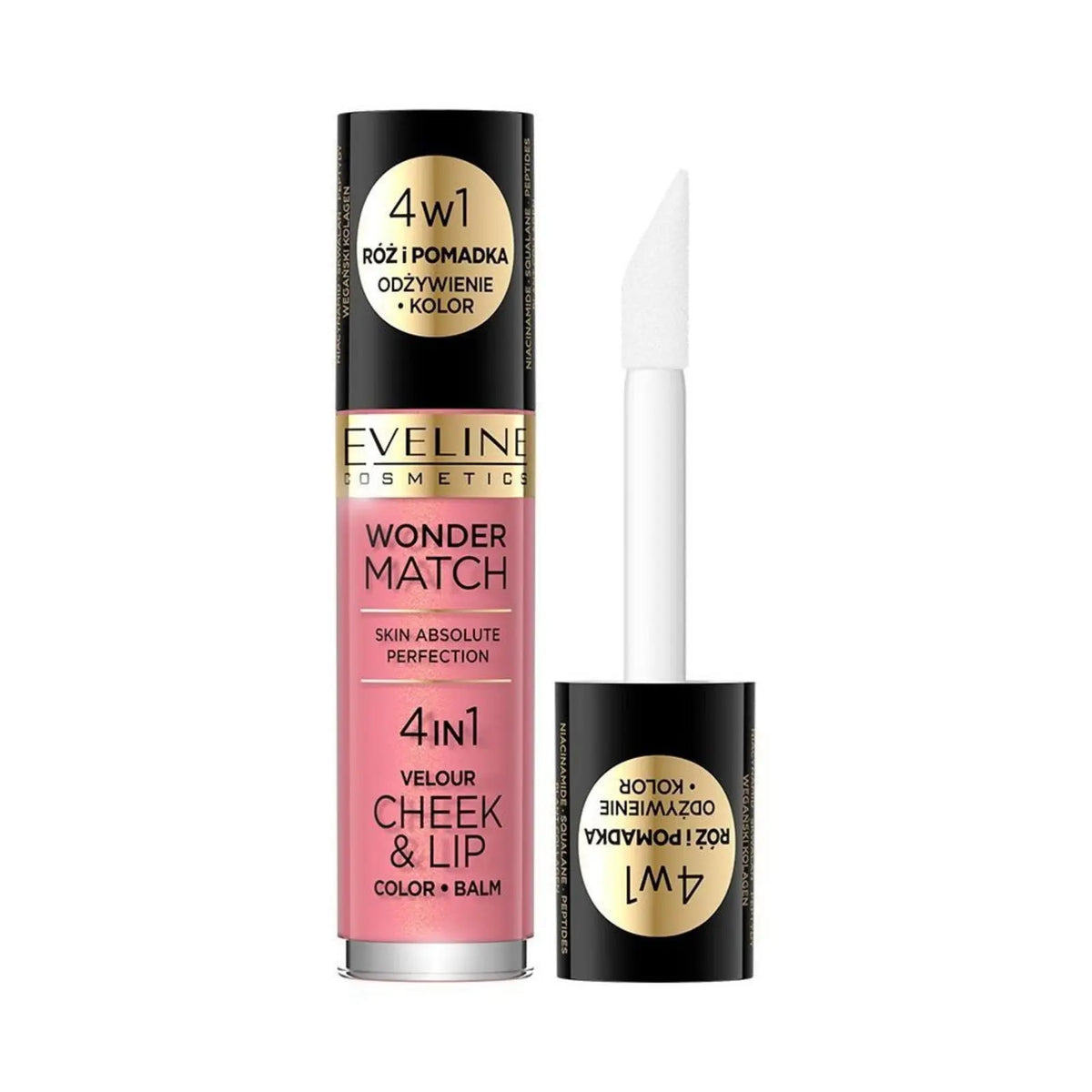 Eveline Cosmetics Wonder Match 4in1 balsam nuantator pentru buze si obraji 2 in 1 03, 4.5 ml Eveline Cosmetics
