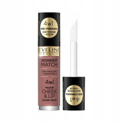 Eveline Cosmetics Wonder Match 4in1 balsam nuantator pentru buze si obraji 2 in 1 05, 4.5 ml Eveline Cosmetics