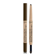 Wibo 2 in 1 Eyebrow System creion de sprancene Powder & Brush 3-In-1 3 Dark Brown, 0.2 g Wibo