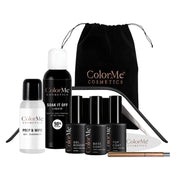 Set ColorMe Cosmetics oja semipermanenta, base coat, top coat si dizolvanti ColorMe Cosmetics