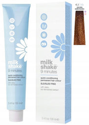 Milk Shake, 9 Minutes, Vopsea permanentă de păr, 6.35 Dark Blonde, 100 ml