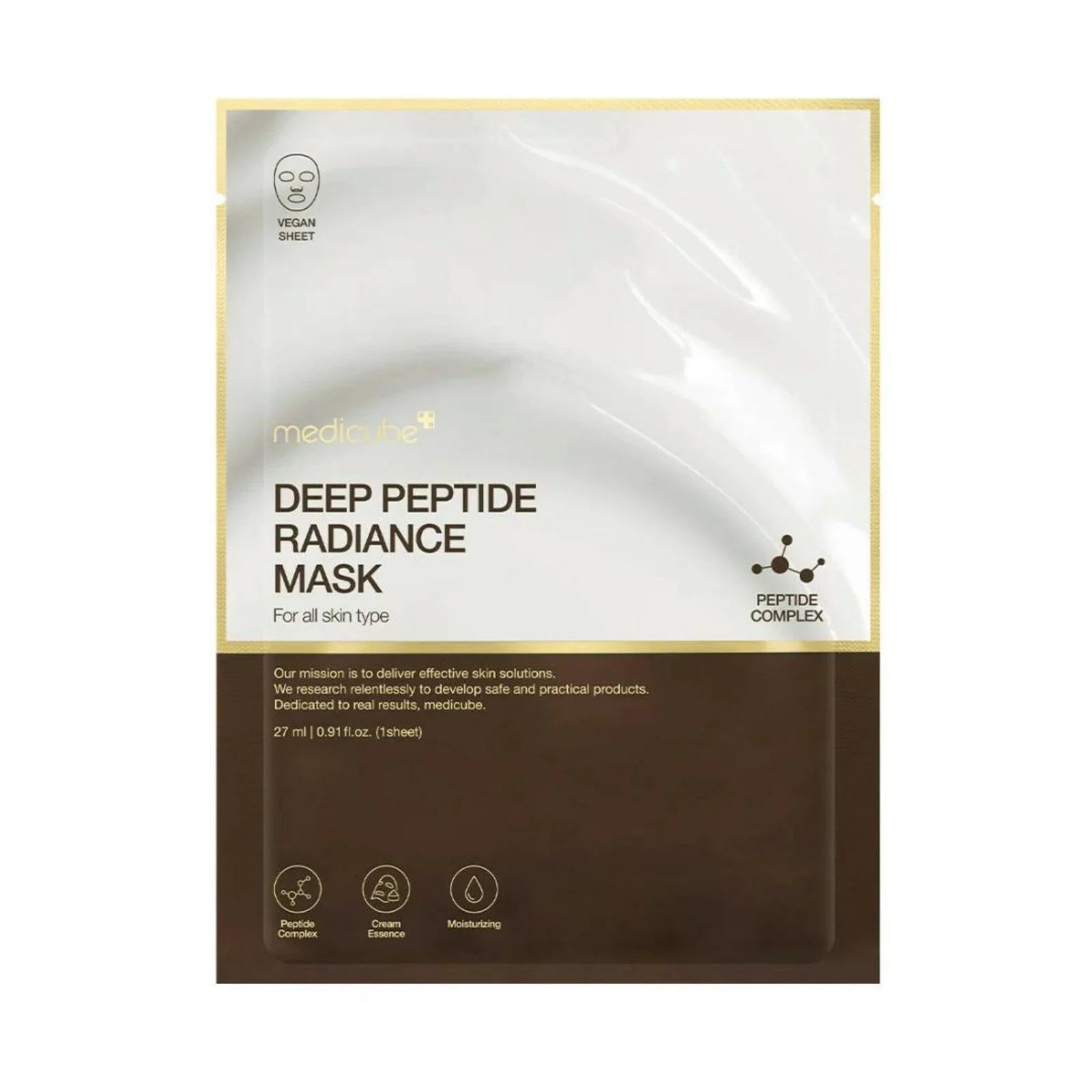Medicube, Deep Peptide Mask, Îmbunătățește elasticitatea, Mască facială, Pentru față, 27 ml