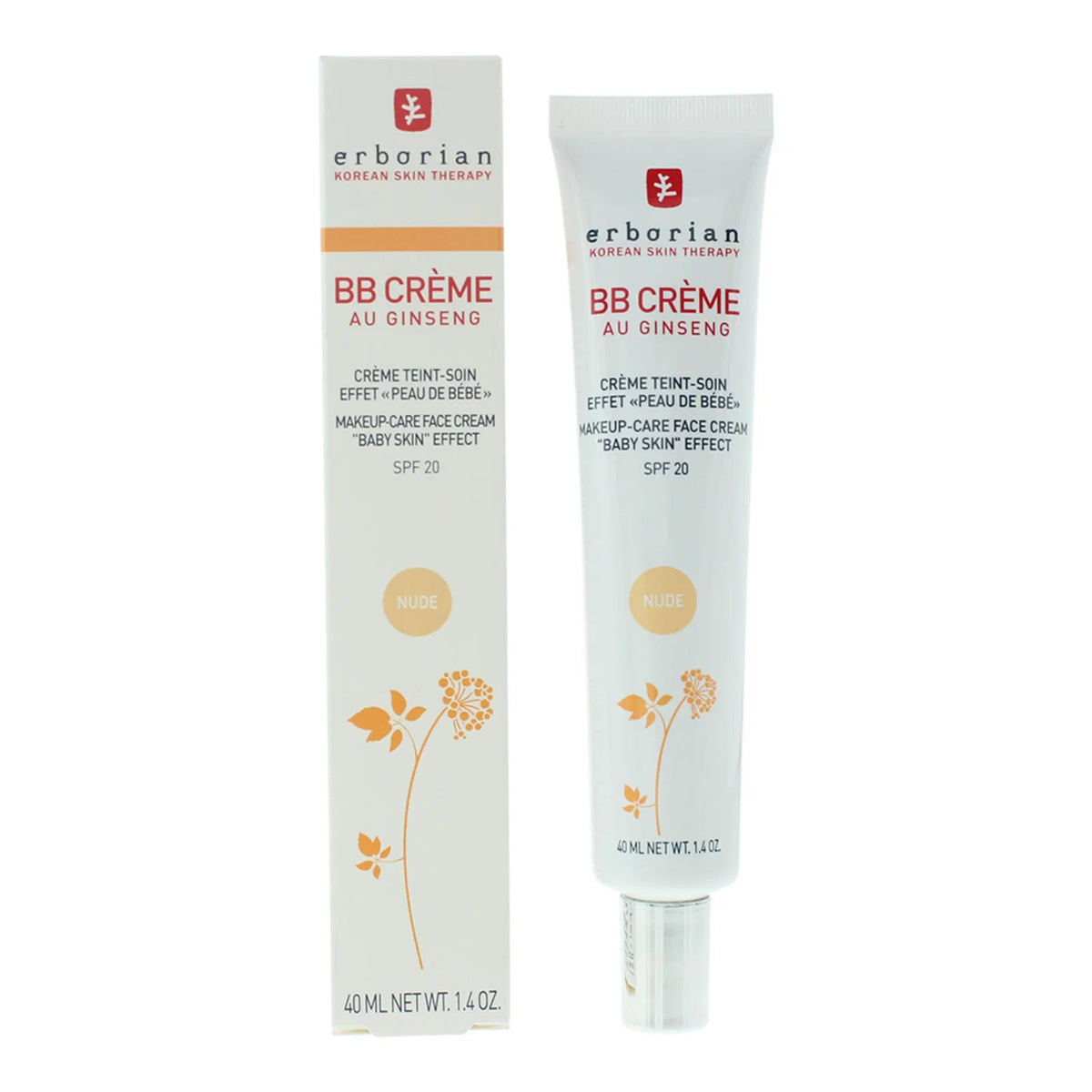 Erborian BB Creme cu ginseng Nude SPF 20, 40 ml