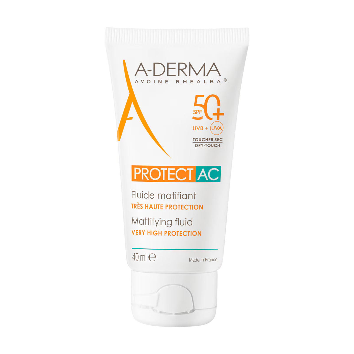 A-Derma Protect AC fluid matifiant cu protectie solara SPF 50+, 40 ml