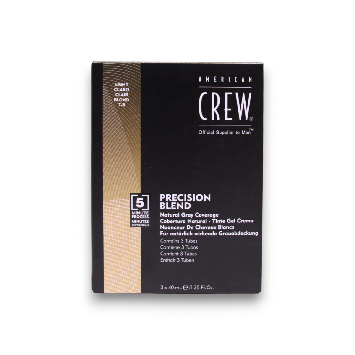 American Crew Precision Blend vopsea de par 7-8 Light, 3 x 40 ml
