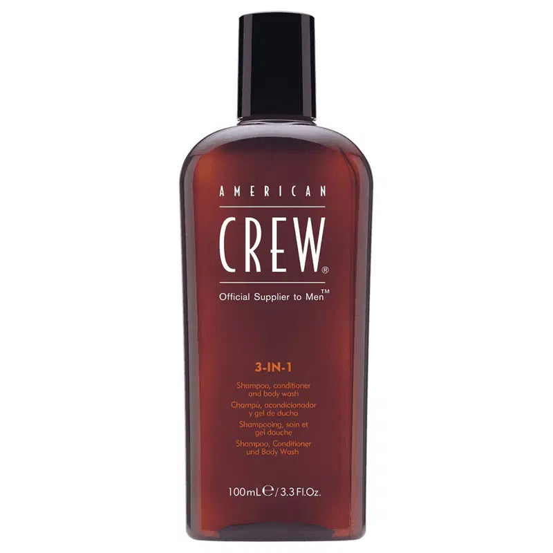 American Crew Classic sampon, balsam si gel de dus 3-in-1, 100 ml