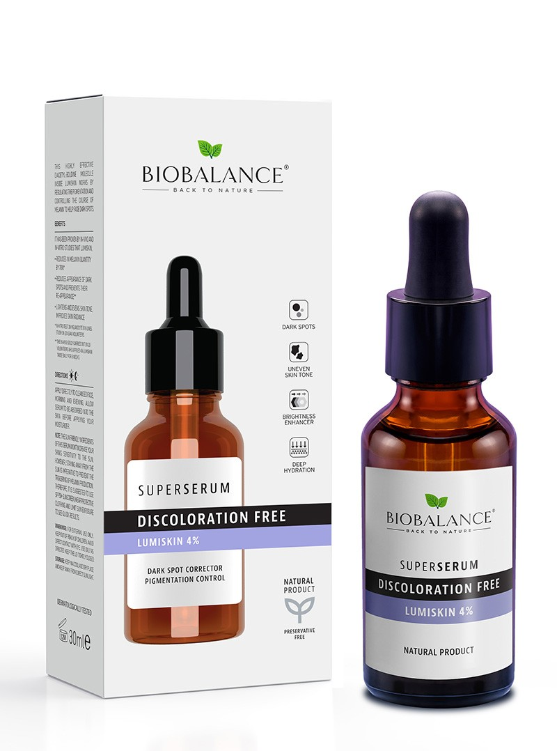 Bio Balance Discoloration Free ser iluminator pentru fata, 30 ml