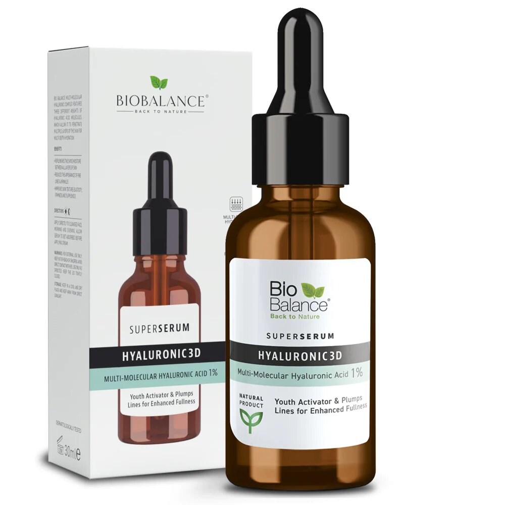 Bio Balance Hyaluronic 3D ser de fata hidratant, 30 ml