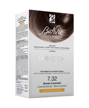BioNike Shine On vopsea de par permanenta 7.32 Caramel Blonde, 145 ml