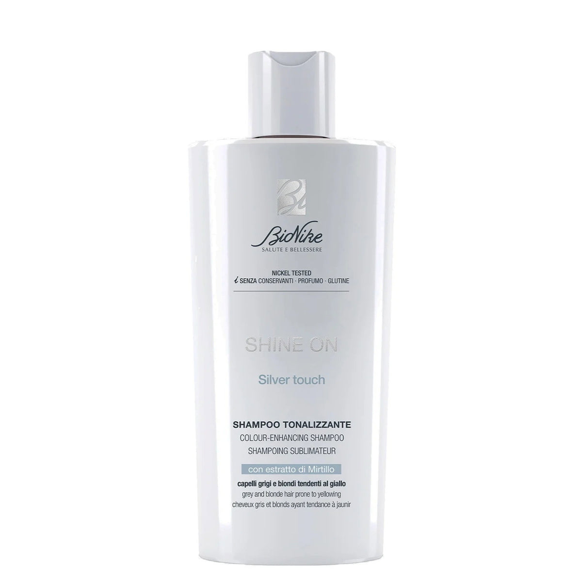 BioNike Shine On Silver Touch sampon anti-galben nuantator, 200 ml