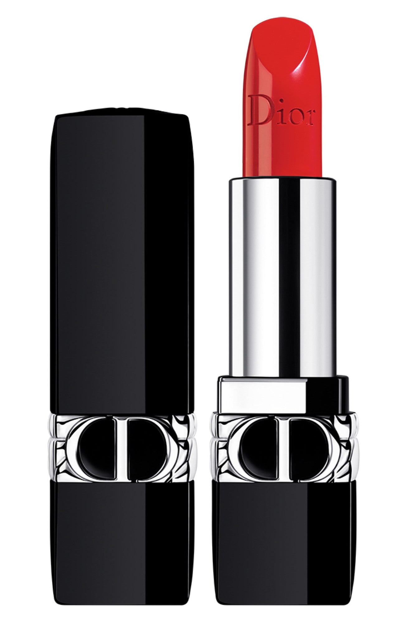 Christian Dior, Couture Colour Floral, Finisaj satinat, Ruj cremos, 080, Zâmbet roșu, Reincărcabilă, 3.5 g