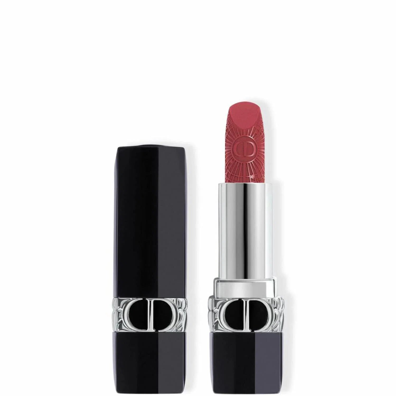 Christian Dior, Dior Rouge, Finisaj satinat, Ruj cremos, 674, Catifea de Trandafir la Miezul Nopții, 3.5 g