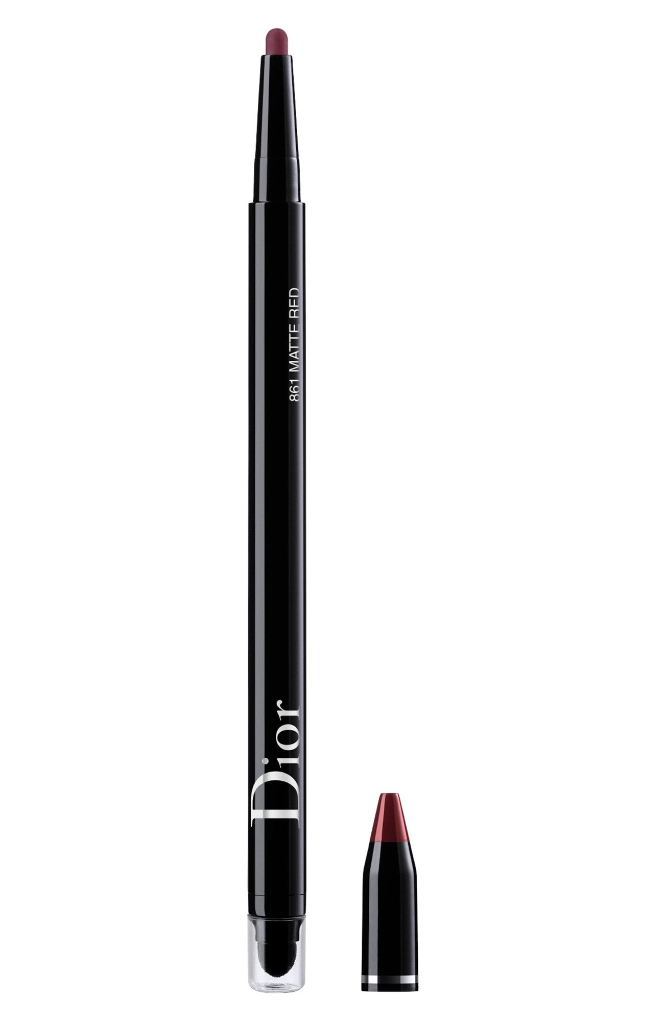 Christian Dior, Diorshow On Stage, Rezistent la apă, Cu două capete, Creion kohl, 861, Roșu mat, 1.2 g