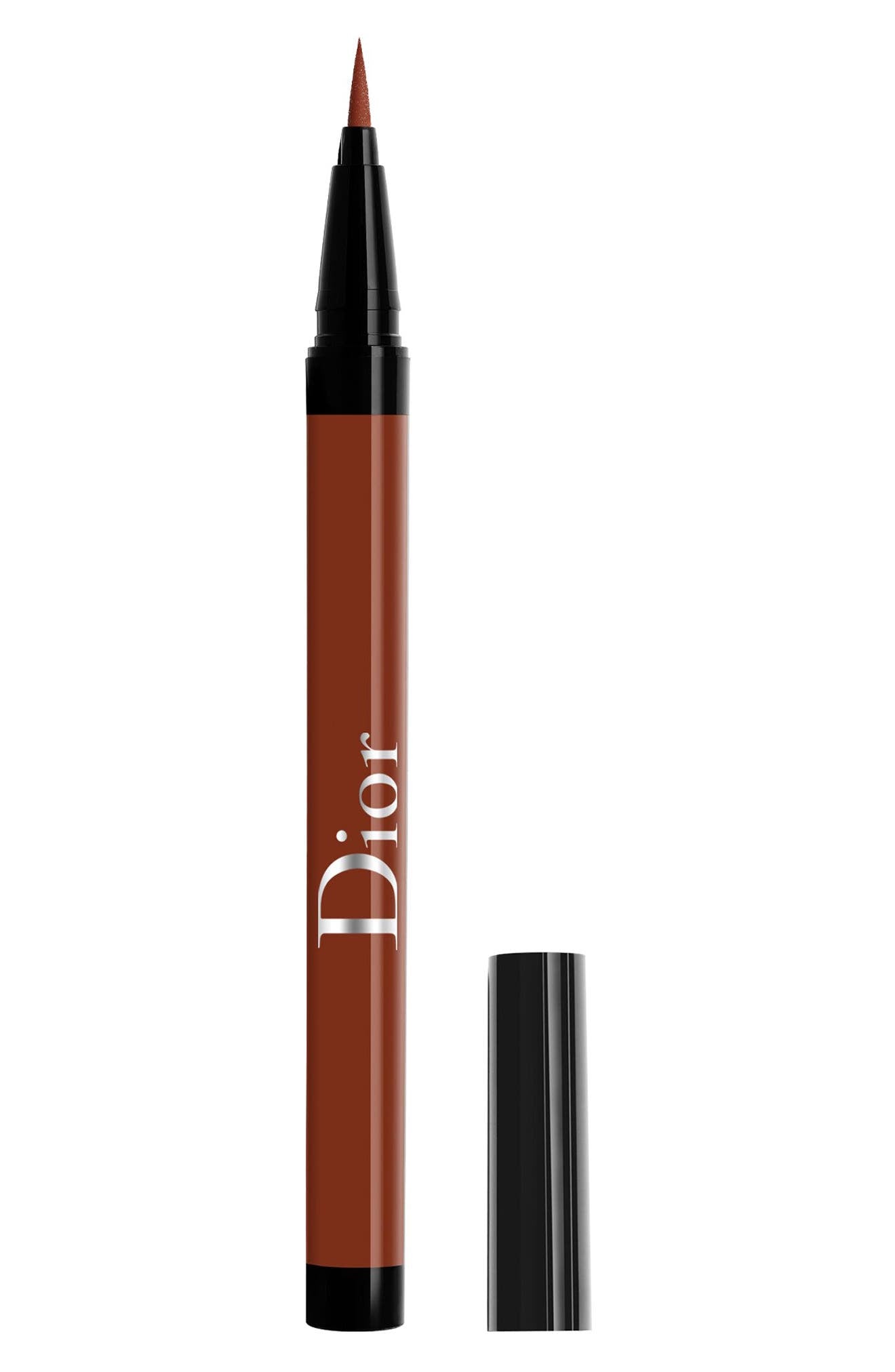 Christian Dior, Diorshow On Stage, Rezistent la apă, Vârf ultra-flexibil din fetru, Culoare intensă, Tuș de ochi lichid, 676, Rugină de satin, 0.55 ml