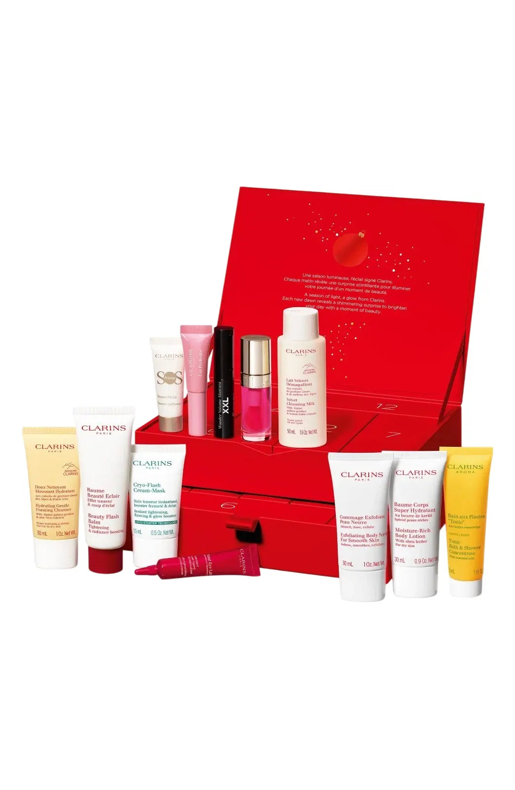 Clarins calendar de Advent cu produse de ingrijire, 12 bucati Clarins