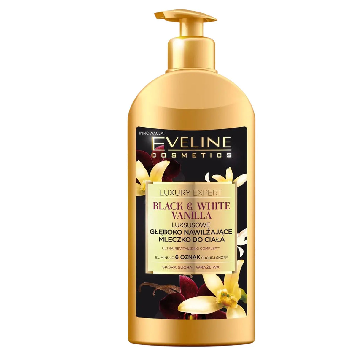 Eveline Cosmetics Luxury Expert Black & White Vanilla lotiune de corp, 350 ml Eveline Cosmetics