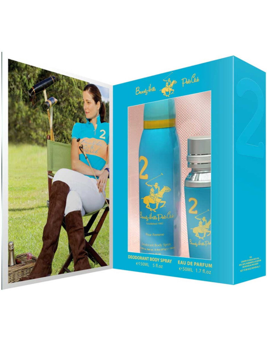 Set Beverly Hills Polo Club Sport 2 femei: apa de parfum si deodorant