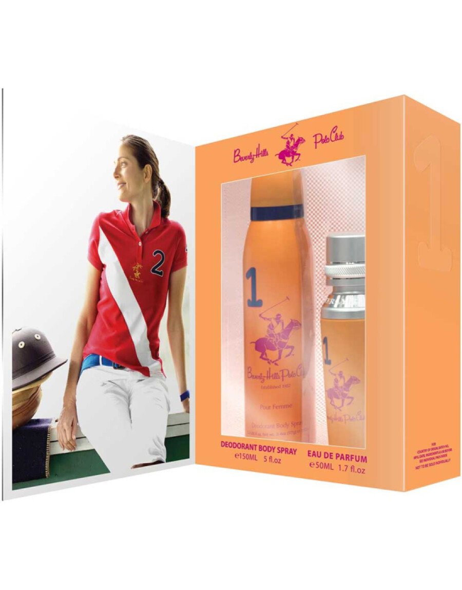 Set Beverly Hills Polo Club Sport 1 femei: apa de parfum si deodorant