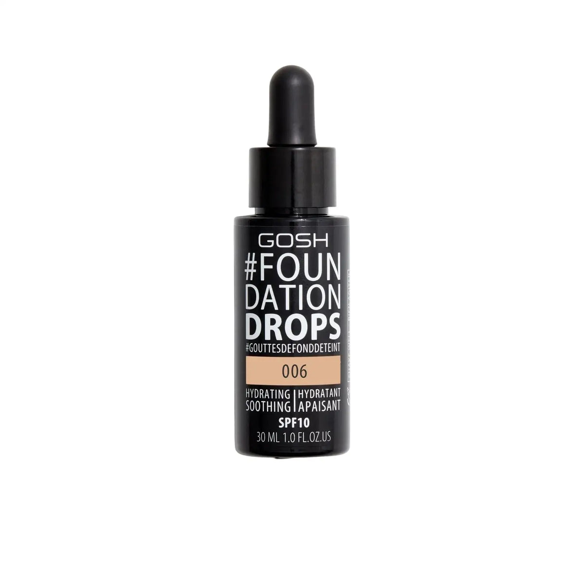 Gosh Drops fond de ten lichid 006 Tawny SPF 10, 30 ml Gosh