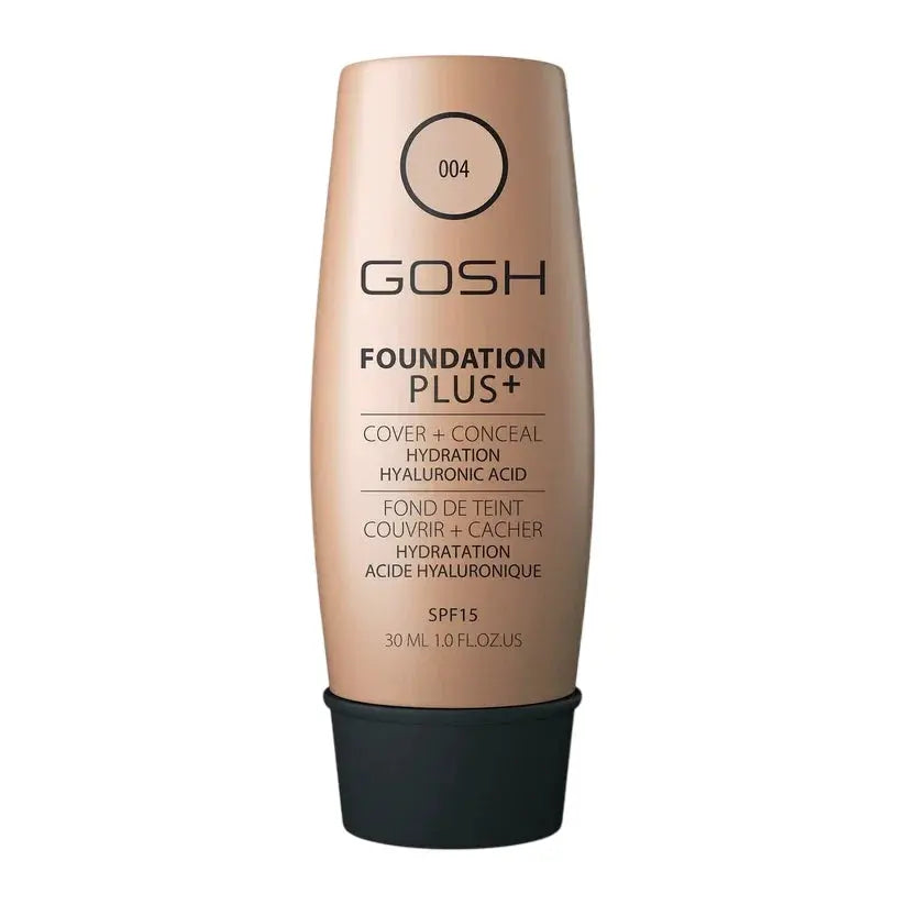 Gosh Foundation Plus+ fond de ten si corector 2 in 1 004 Natural SPF 15, 30 ml Gosh