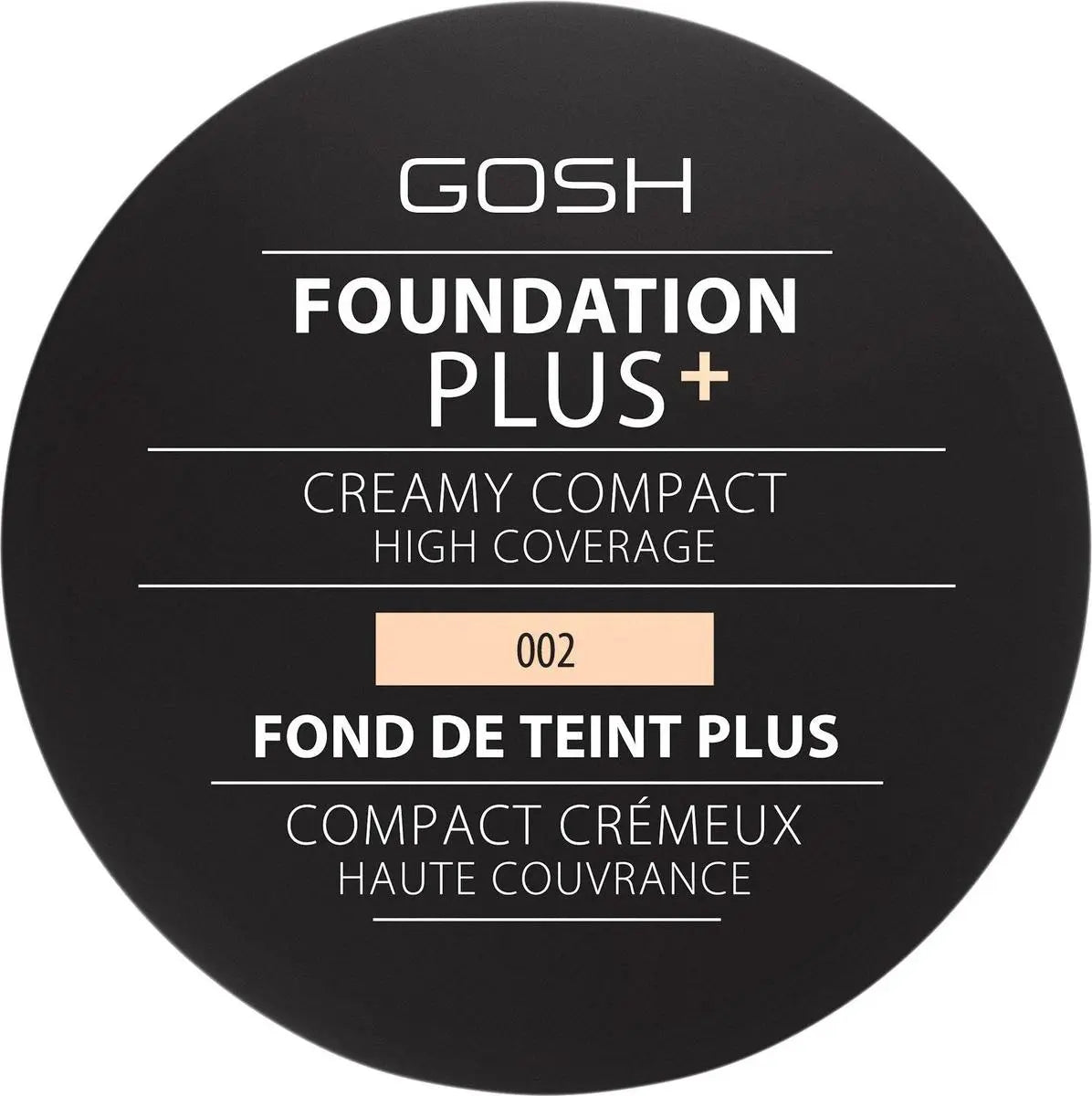 Gosh Plus fond de ten compact 002 Ivory, 9 g Gosh