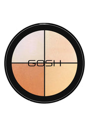 Gosh Strobe'n Glow Kit paleta pentru fata iluminatoare 001, 15 g Gosh