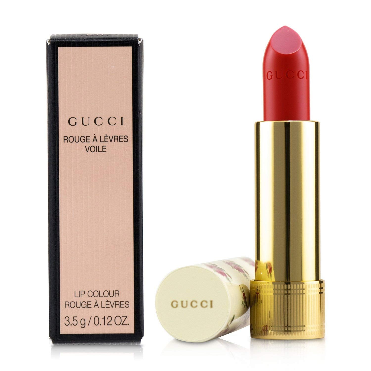 Gucci, Rouge A Levres Voile, De lungă durată, Ruj cremos, 302, Agatha Orange, 3.5 g