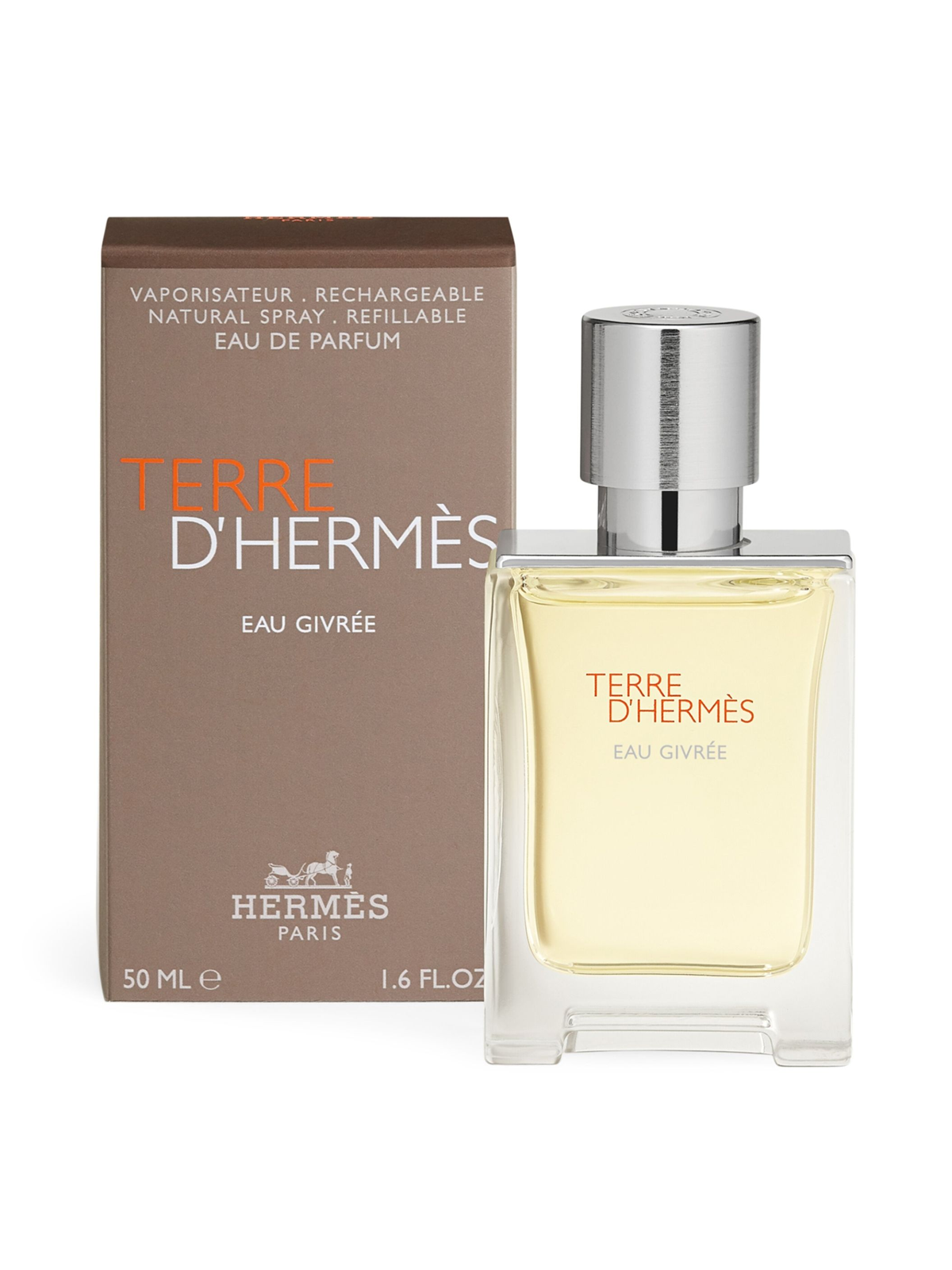 Hermes, Terre d'Hermes Eau Givree, Apă de parfum, Pentru bărbați, Reincărcabilă, 50 ml
