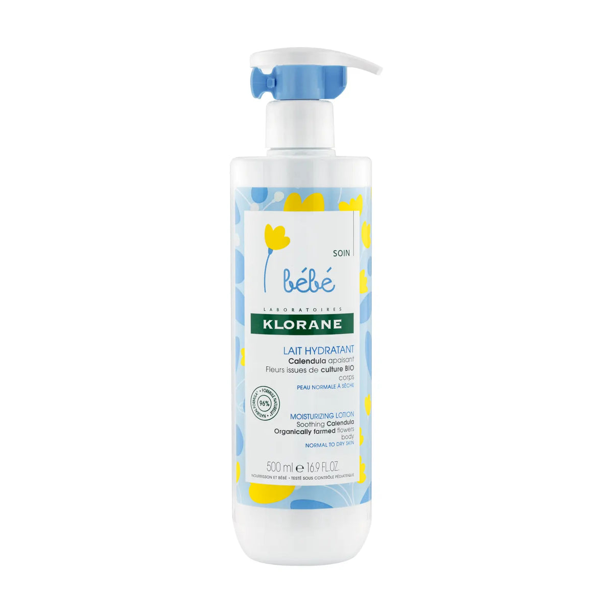 Klorane Baby Lapte de corp hidratant cu galbenele, 500 ml Klorane