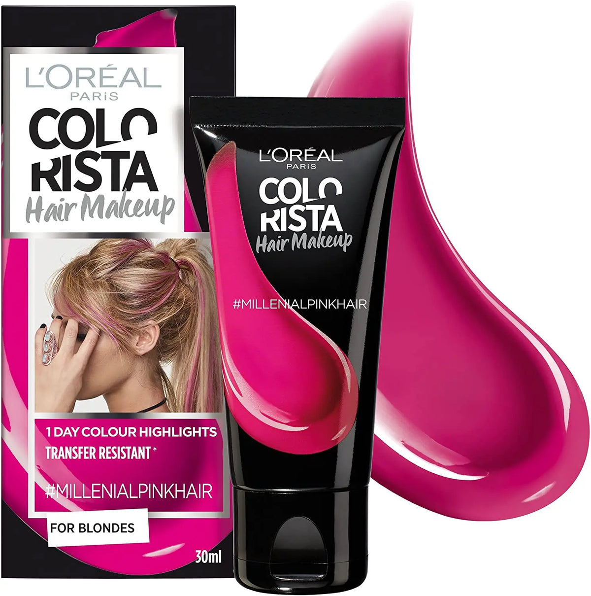 L'Oreal Paris Colorista Hair Makeup vopsea de par Millenial Pink, 30 ml L`Oreal Paris