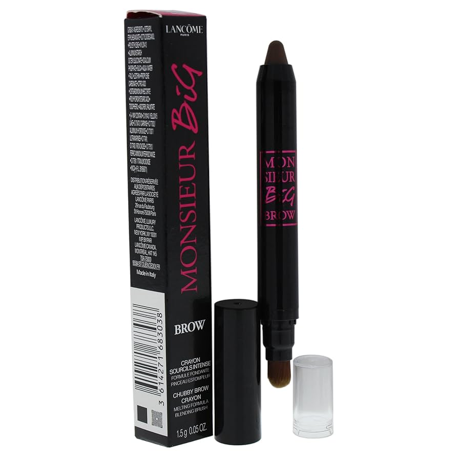 Lancome Monsieur Big Brow creion de sprancene cu perie 03 Brown, 1.5 g