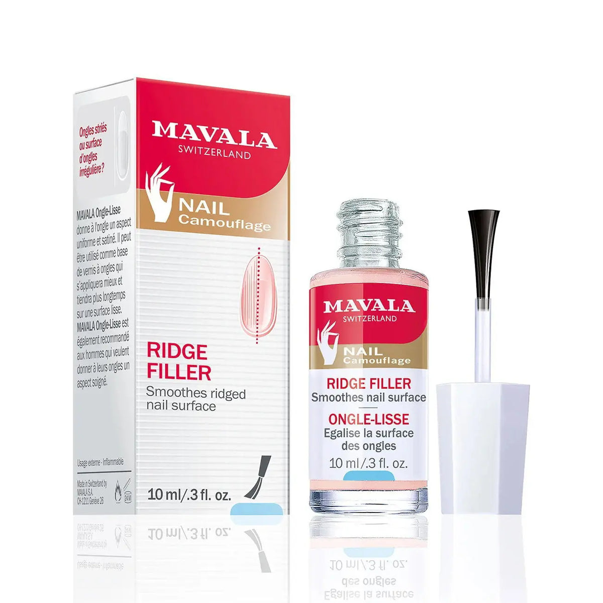 Mavala Ridge Filler Smooth lac fortifiant pentru unghii, 10 ml Mavala