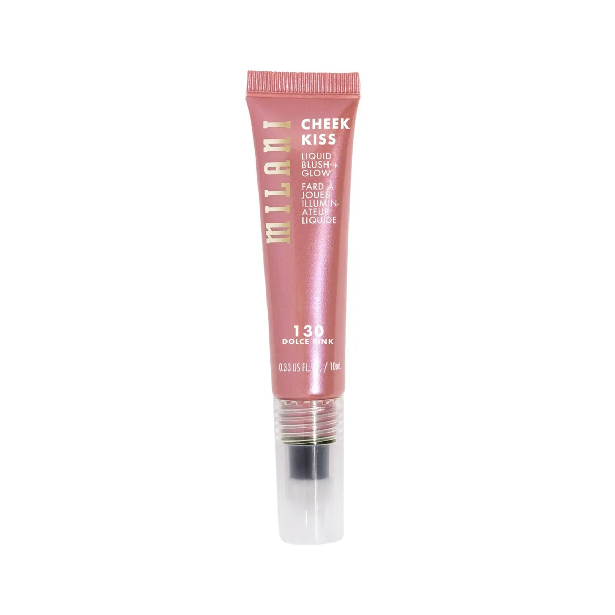 Milani Cheek Kiss Blush + Glow fard de obraz lichid 130 Dolce Pink, 10 ml Milani
