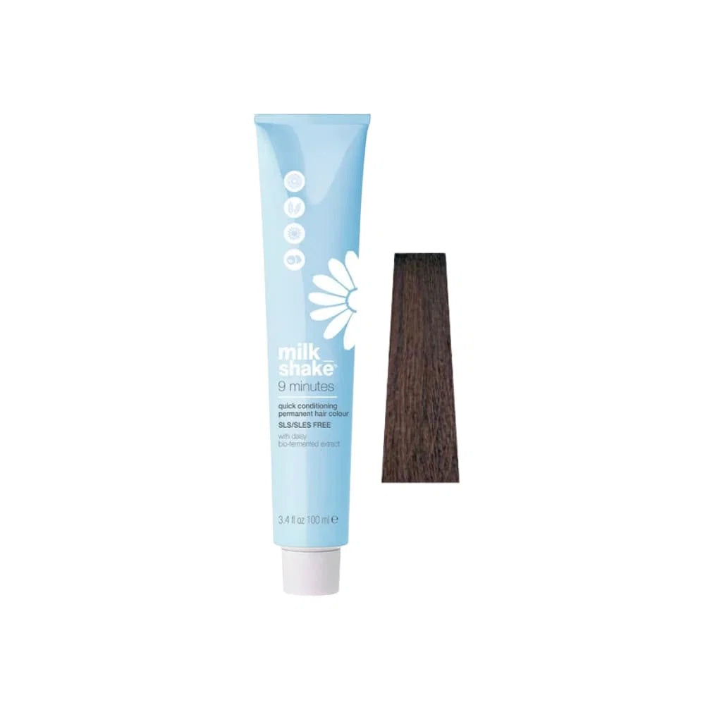Milk Shake, 9 Minutes, Vopsea permanentă de păr, 6.356GM Dark Mahogany Blonde, 100 ml
