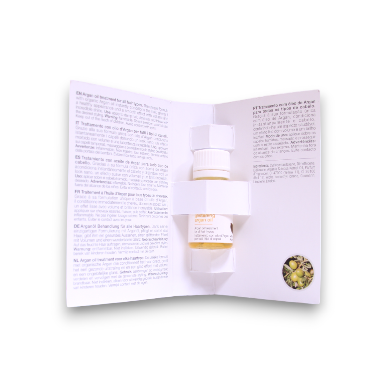 Milk Shake, Argan, Ulei de argan organic, Tratament cu ulei pentru păr, Condiție și hrănire, 10 ml