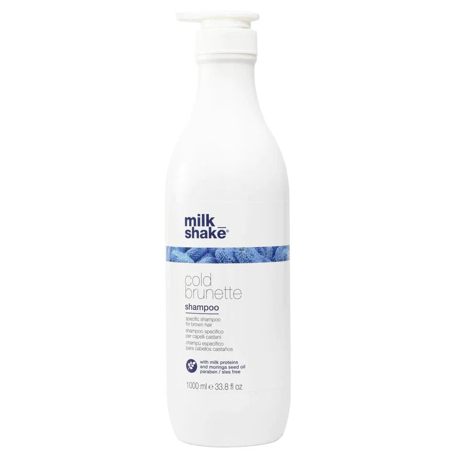 Milk Shake, Cold Brunette, Ulei de moringa, Șampon pentru păr, Eliminați tonurile calde – roșu/portocaliu, 1000 ml