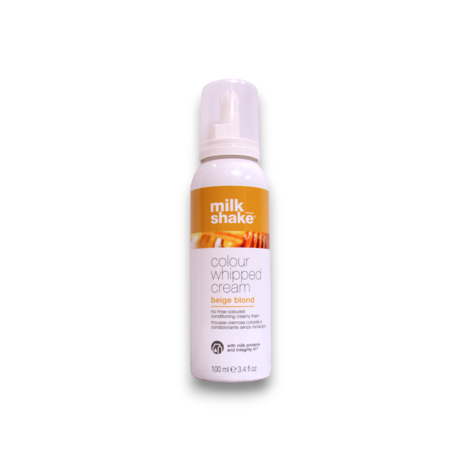 Milk Shake, Colour Whipped Cream, Extracte de fructe organice, Spumă de păr colorată fără clătire,  Beige Blond, 100 ml