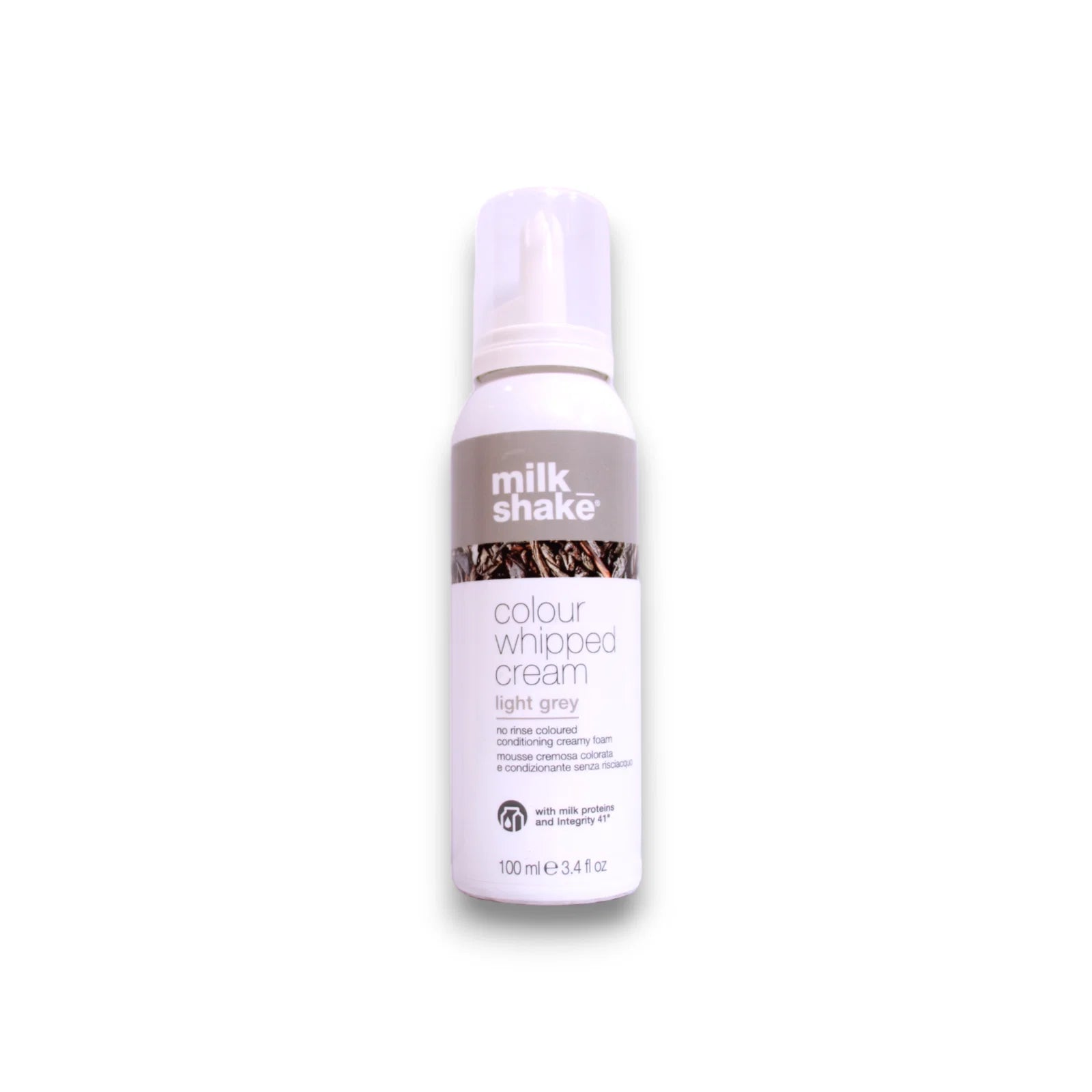 Milk Shake, Colour Whipped Cream, Extracte de fructe organice, Spumă de păr colorată fără clătire,  Light Grey, 100 ml