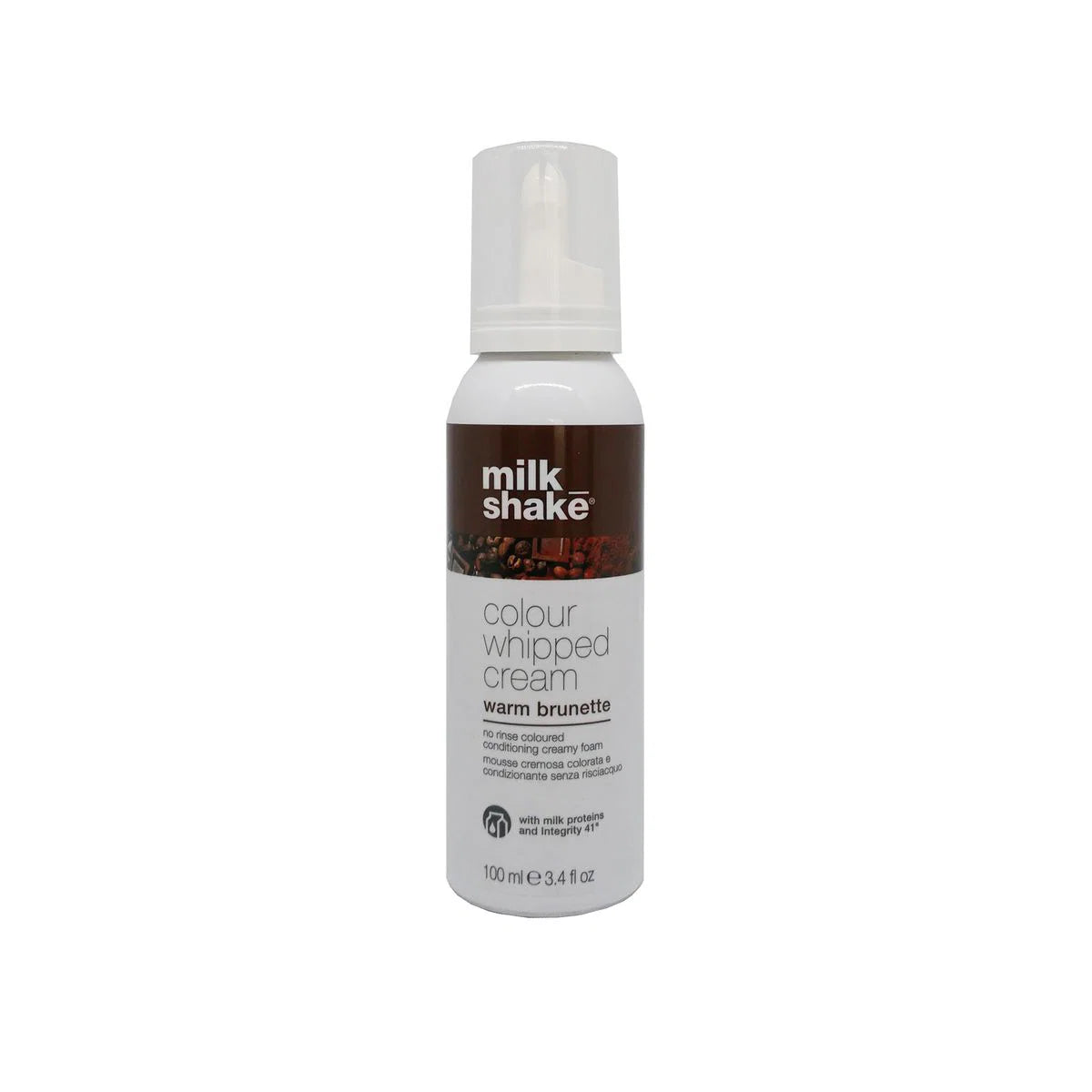 Milk Shake, Colour Whipped Cream, Extracte de fructe organice, Spumă de păr colorată fără clătire,  Warm Brunette, 100 ml