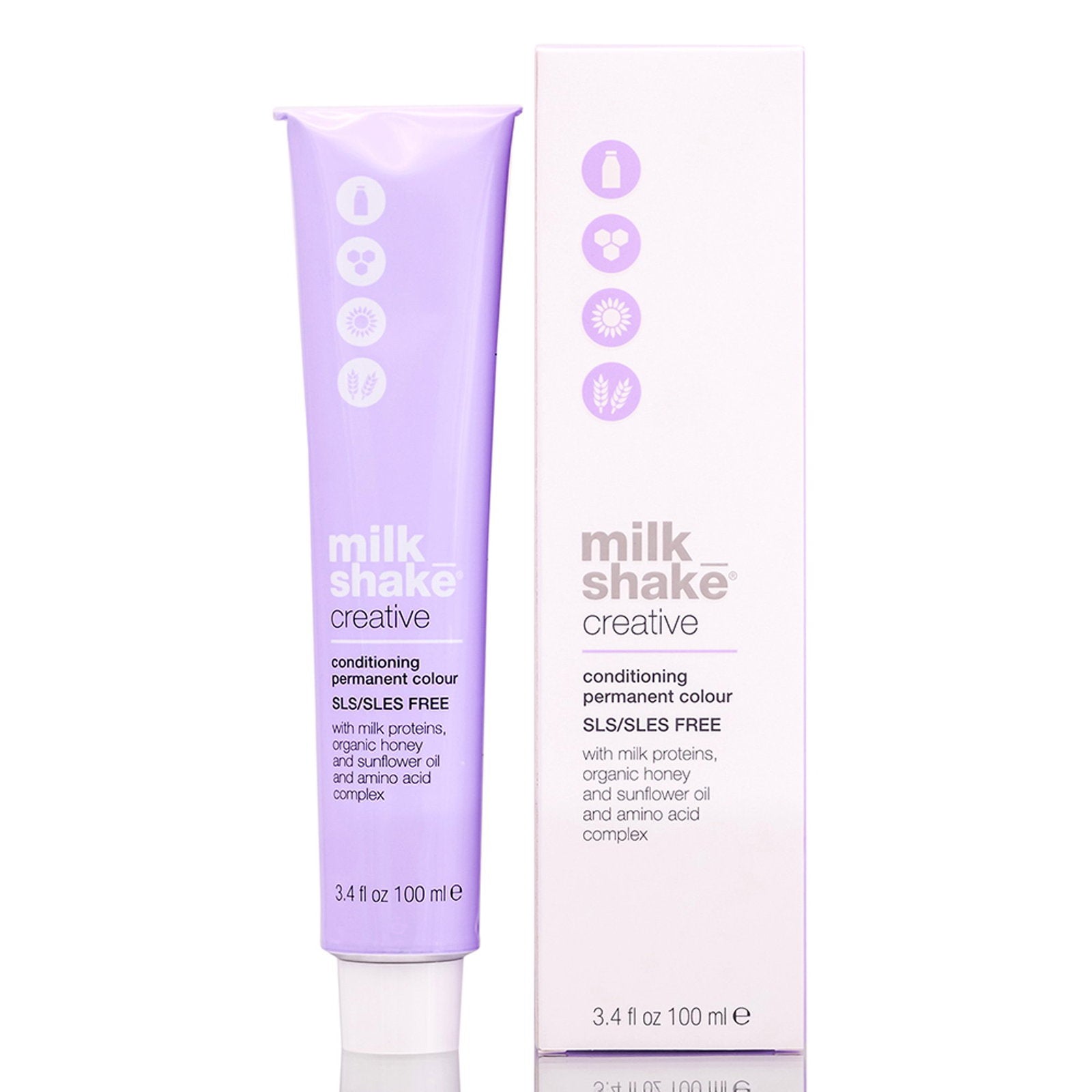 Milk Shake, Creative, Fără SLS/SLES, Vopsea permanentă de păr, .17.AV Light Metallic Grey, 100 ml