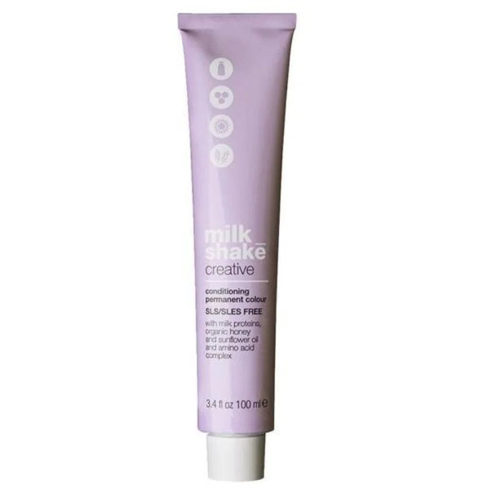 Milk Shake, Creative, Fără SLS/SLES, Vopsea permanentă de păr, 6.136AG Ash Gold Dark Blond, 100 ml