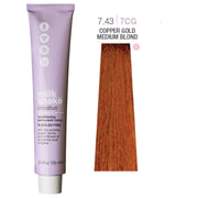 Milk Shake, Creative, Fără SLS/SLES, Vopsea permanentă de păr, 7.437CG Medium Copper Golden Blond, 100 ml