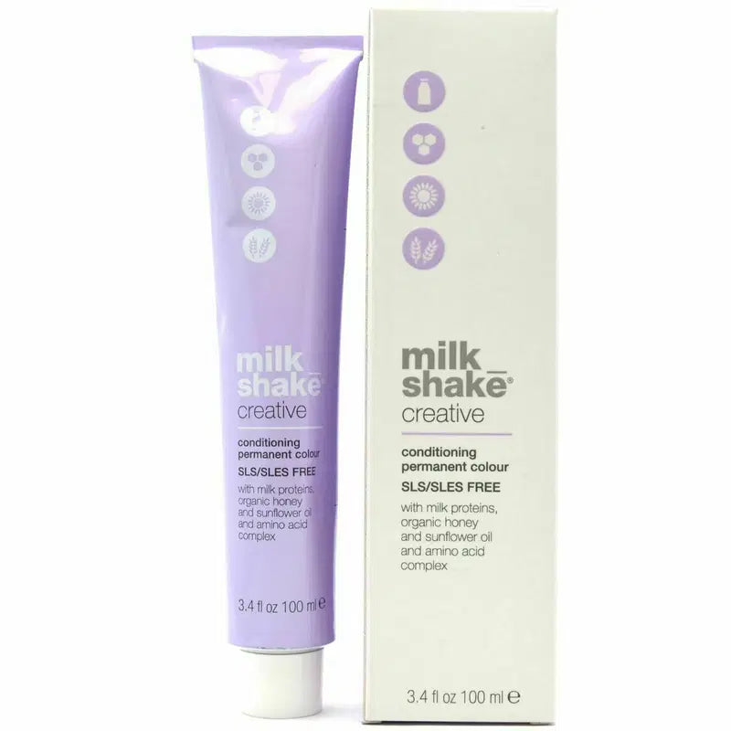 Milk Shake, Creative, Fără SLS/SLES, Vopsea permanentă de păr, 8.138AG Ash Gold Light Blonde, 100 ml