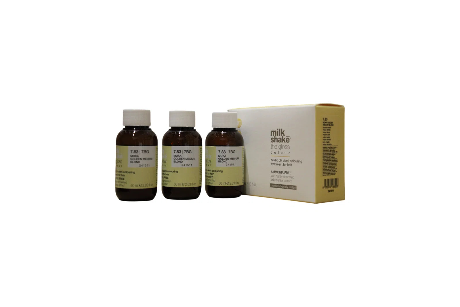 Set Trio, Milk Shake, Gloss, Vopsea de păr demi-permanentă, 7.837BG , 3 buc, 60 ml