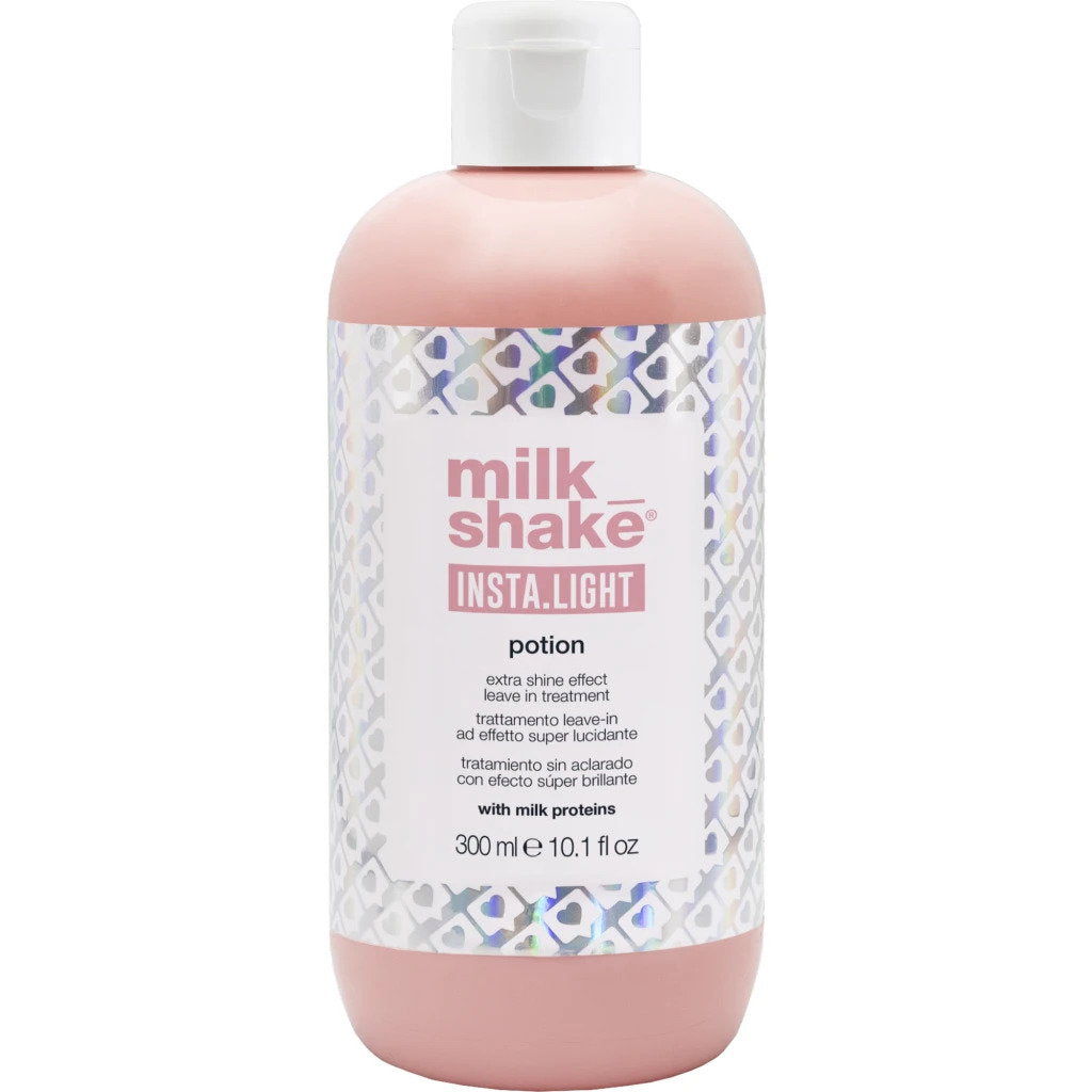 Milk Shake, Insta Light Potion, Proteine din lapte, Tratament cu cremă fără clătire pentru păr, Pentru strălucire, 300 ml